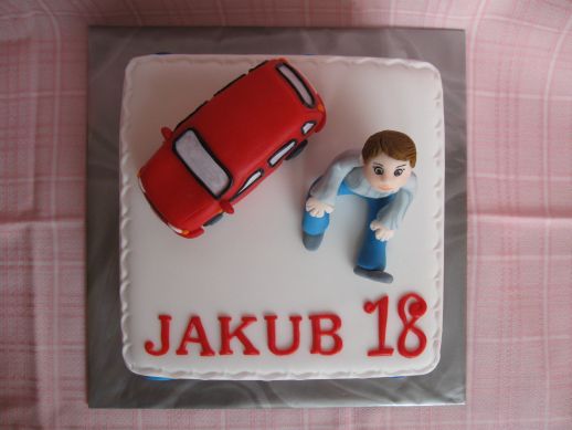 čtvercový s autem shora