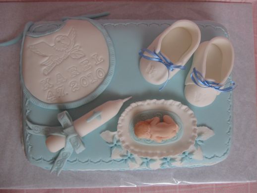 křtinový obdélník shora